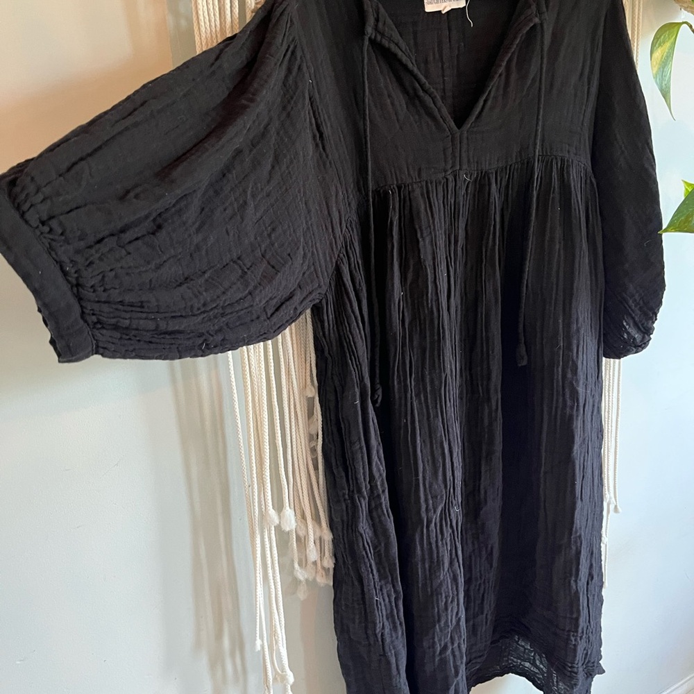 Daughters of India Black Midi Dress